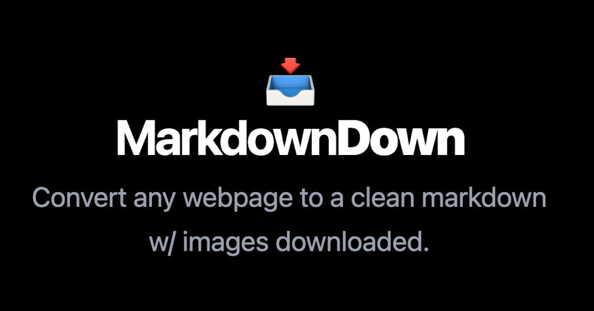 Poster for MarkdownDown